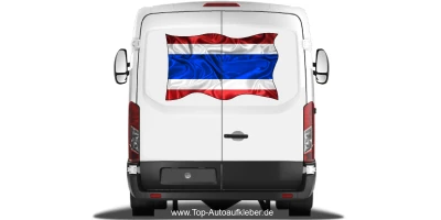 Autoaufkleber Flagge von Thailand auf Heck von Wohnmobil oder Caravan
