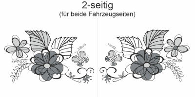Autoaufkleber Frühlingsblumen | Set für beide Fahrzeugseiten