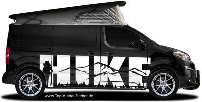 Mobile Preview: Autoaufkleber Hike Camper