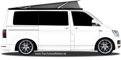 Autoaufkleber Natursee in der Wildnis auf hellem Camper - Ansicht Farbauswahl