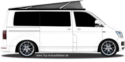 Autoaufkleber Natursee in der Wildnis auf hellem Camper - Ansicht Farbauswahl