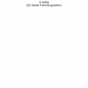 Autoaufkleber Natursee in der Wildnis - Ansicht zweiseitig für beide Fahrzeugseiten und Farbauswahl