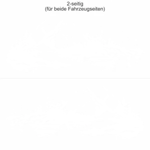 Autoaufkleber Natursee in der Wildnis - Ansicht zweiseitig für beide Fahrzeugseiten und Farbauswahl