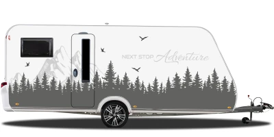 Autoaufkleber NEXT STOP Adventure | Set für beide Fahrzeugseiten