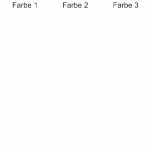 Ornament mit Schmetterling als Dekor für die Motorhaube - Ansicht Farbauswahl