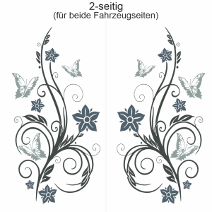 Autoaufkleber Schmetterlingsdekor | Set für beide Fahrzeugseiten