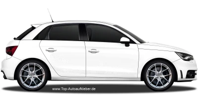 Autoaufkleber Skyline Brandenburg auf hellem PKW - Ansicht Farbauswahl