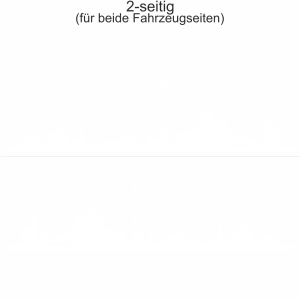 Autoaufkleber Skyline Düsseldorf | Set für beide Fahrzeugseiten