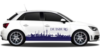 Autoaufkleber mit der Kontur von Duisburg