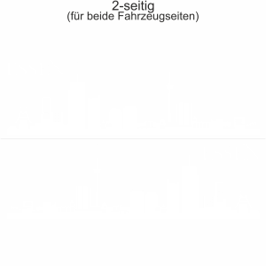 Autoaufkleber Skyline Essen | Set für beide Fahrzeugseiten
