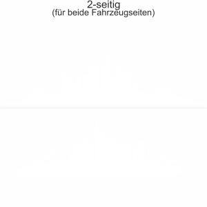 Autoaufkleber Skyline Frankfurt | Set für beide Fahrzeugseiten