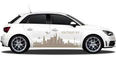 Autosticker mit Frankfurter Skyline