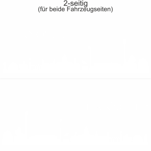 Autoaufkleber Skyline Hannover | Set für beide Fahrzeugseiten