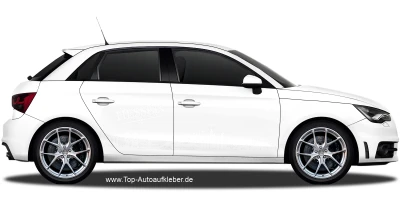 Autoaufkleber Skyline Hessen auf hellem PKW - Ansicht Farbauswahl