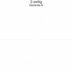 Autoaufkleber Skyline Hessen - zweiseitig für beide Fahrzeugseiten und Farbauswahl - Variante A