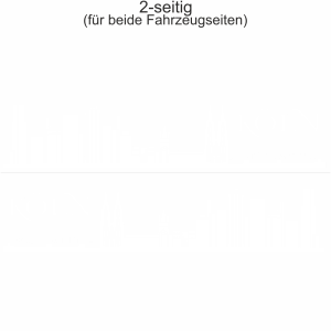 Autoaufkleber Skyline Köln | Set für beide Fahrzeugseiten