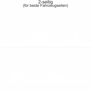 Autoaufkleber Skyline Leipzig | Set für beide Fahrzeugseiten