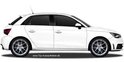 Autoaufkleber Skyline Mecklenburg-Vorpommern auf hellem PKW - Ansicht Farbauswahl