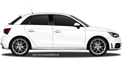 Autoaufkleber Skyline Rheinland-Pfalz | Set für beide Fahrzeugseiten auf hellem PKW - Ansicht Farbauswahl