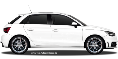 Autoaufkleber Skyline Ruhrgebiet | Set für beide Fahrzeugseiten auf hellem PKW - Ansicht Farbauswahl
