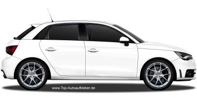 Autoaufkleber Skyline Ruhrgebiet auf hellem PKW - Ansicht Farbauswahl