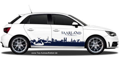 Autoaufkleber Skyline Saarland | Set für beide Fahrzeugseiten