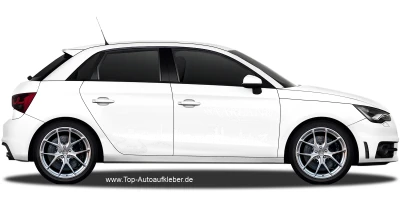 Autoaufkleber Skyline Saarland auf hellem PKW - Ansicht Farbauswahl