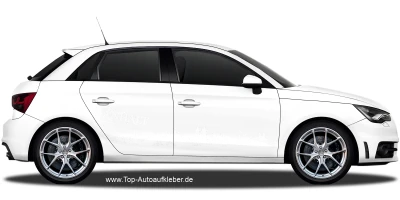 Autoaufkleber Skyline Sachsen-Anhalt auf hellem PKW - Ansicht Farbauswahl