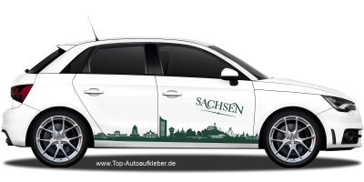 Autoaufkleber Skyline Sachsen | Set für beide Fahrzeugseiten