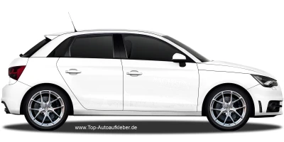 Autoaufkleber Skyline Sachsen auf hellem PKW - Ansicht Farbauswahl