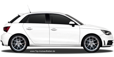 Autoaufkleber Skyline Schwarzwald | Set für beide Fahrzeugseiten auf hellem PKW - Ansicht Farbauswahl