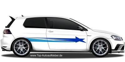 Autoaufkleber mit Dekorstreifen mit Sternenschweif