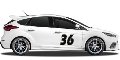 Startnummer als Aufkleber für das Auto