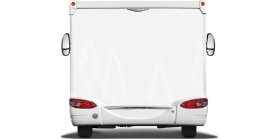 Autoaufkleber Strichzeichnung Bäume | Frei platzierbares Set