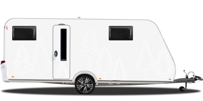 Autoaufkleber Strichzeichnung Bäume | Frei platzierbares Set