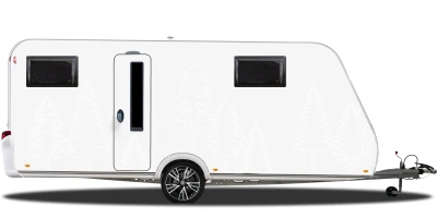 Autoaufkleber Strichzeichnung Bäume | Frei platzierbares Set