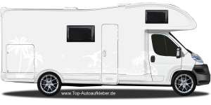 Autoaufkleber Surfer am Meer | Set für beide Fahrzeugseiten