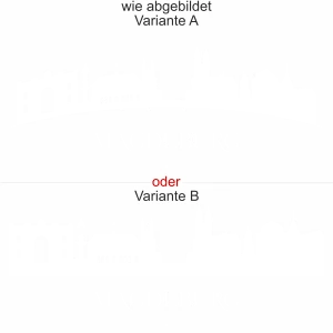 Magdeburger Skyline als Aufkleber für die Motorhaube - Ansicht Ausrichtung mit Farbauswahl und Variante