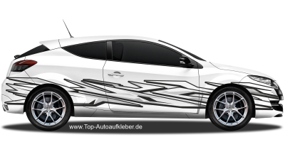 Zierstreifen Graffiti Design | Set für beide Fahrzeugseiten