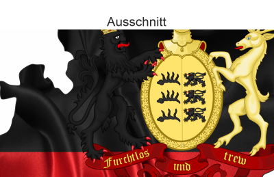 Autodekor Silhouette von Württemberg - Ansicht Ausschnitt