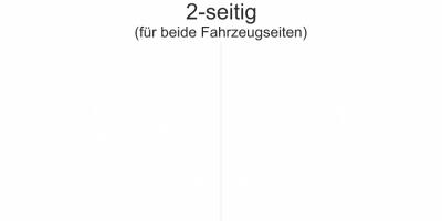 Autoaufkleber Einhorn | Set für beide Fahrzeugseiten