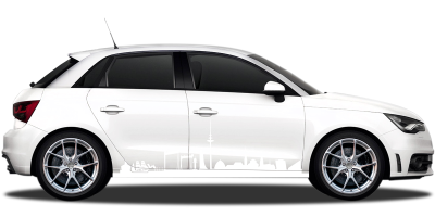 Autoaufkleber Skyline Kiel | Set für beide Fahrzeugseiten