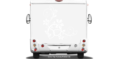 Autoaufkleber Heck Stilvolles Ornament auf Heck von Camper - Ansicht Farbauswahl