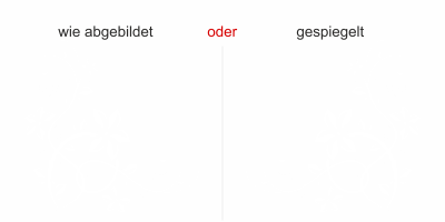 Autoaufkleber Heck Stilvolles Ornament - Ansicht Ausrichtung und Farbauswahl