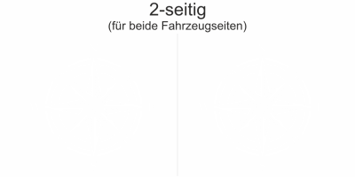 Autoaufkleber Kompass | Set für beide Fahrzeugseiten