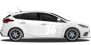 Autoaufkleber Startnummer | Set für beide Fahrzeugseiten