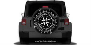 Autotattoo Vintage Windrose | Set für beide Fahrzeugseiten