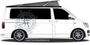 Autotattoo mit Kompass Motiv im Vintage Look
