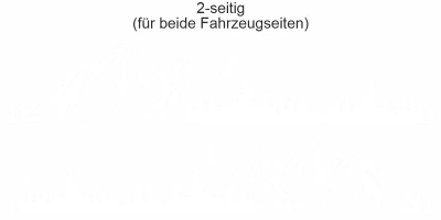 Bergskyline und Waldpanorama für Camper | Set für beide Fahrzeugseiten