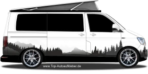 Reisemobil Aufkleber Berge und Natur | Set für beide Fahrzeugseiten